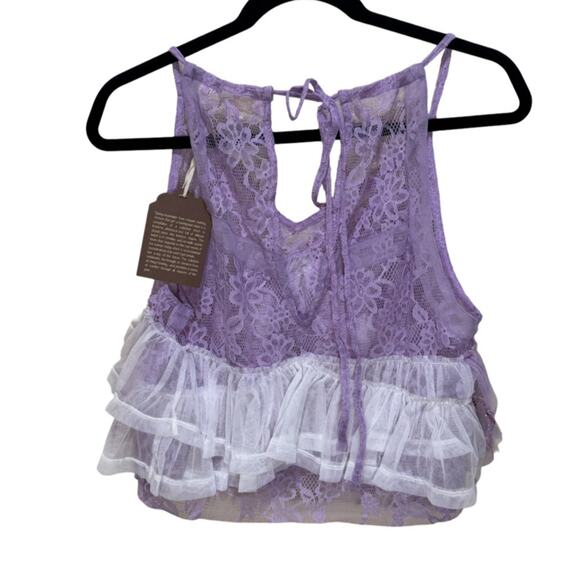 Anthropologie Forever That Girl Ruffle Tank Top - Purple L - Picture 7 of 8